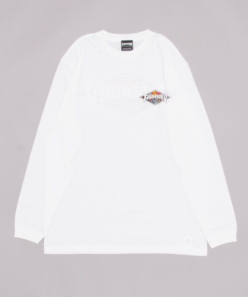 THRASHER(スラッシャー)の「【ムラサキスポーツ別注】THRASHER/スラッシャー オーバーサイズ バックプリントロンT TH8322SA DIAMND(Tシャツ/カットソー・メンズ・ホワイト/ブラック/グリーン・M/L/XL)」の7枚目の写真