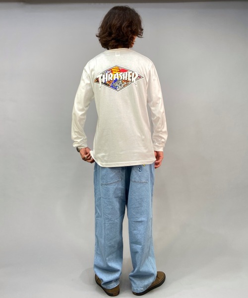 THRASHER(スラッシャー)の「【ムラサキスポーツ別注】THRASHER/スラッシャー オーバーサイズ バックプリントロンT TH8322SA DIAMND(Tシャツ/カットソー・メンズ・ホワイト/ブラック/グリーン・M/L/XL)」の16枚目の写真