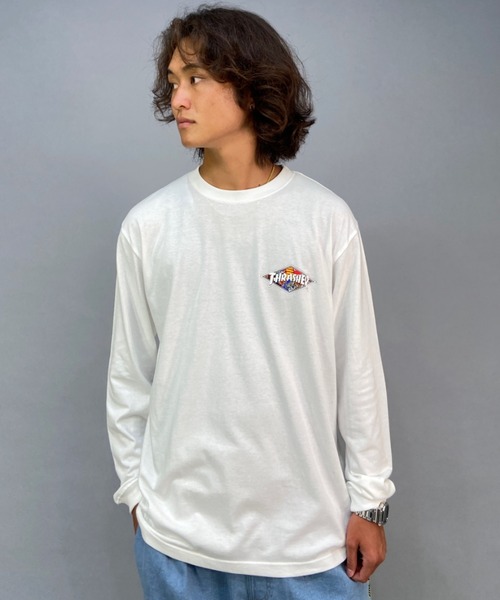 THRASHER(スラッシャー)の「【ムラサキスポーツ別注】THRASHER/スラッシャー オーバーサイズ バックプリントロンT TH8322SA DIAMND(Tシャツ/カットソー・メンズ・ホワイト/ブラック/グリーン・M/L/XL)」の10枚目の写真