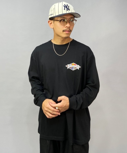 THRASHER(スラッシャー)の「【ムラサキスポーツ別注】THRASHER/スラッシャー オーバーサイズ バックプリントロンT TH8322SA DIAMND(Tシャツ/カットソー・メンズ・ホワイト/ブラック/グリーン・M/L/XL)」の18枚目の写真