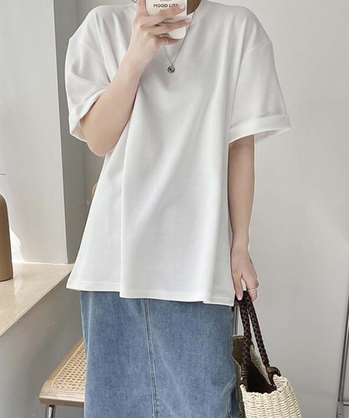 Girly Doll(ガーリードール)の「シンプルベーシックTシャツ(Tシャツ/カットソー・レディース・ブラック/ピンク系その他/ホワイト/グリーン・F)」の12枚目の写真