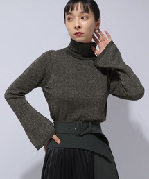 HARE | フレアスリーブラメタートルニット(HARE)(ニット/セーター)