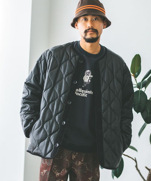 シープレザー キルティングミリタリーライナー セール】シープレザー キルティング ミリタリー ライナー（ブルゾン