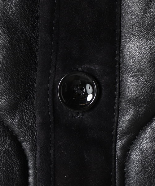 セール】シープレザー キルティング ミリタリー ライナー（ブルゾン