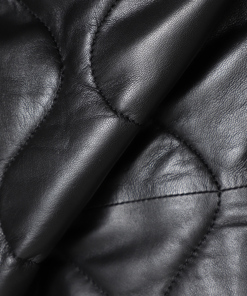 セール】シープレザー キルティング ミリタリー ライナー（ブルゾン