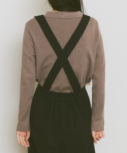 Libra Cue（リブラ キュー）の「襟付ニットカーディガン（カーディガン/ボレロ・レディース・ベージュ/アイボリー/ブラック/グレー・FREE）」の10枚目の写真