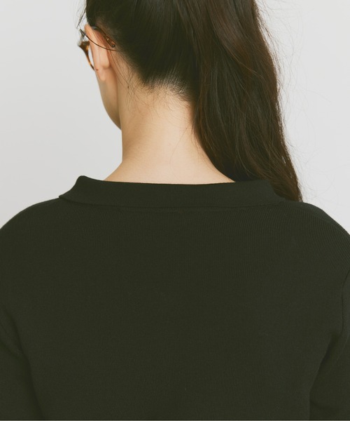 Libra Cue（リブラ キュー）の「襟付ニットカーディガン（カーディガン/ボレロ・レディース・ベージュ/アイボリー/ブラック/グレー・FREE）」の19枚目の写真