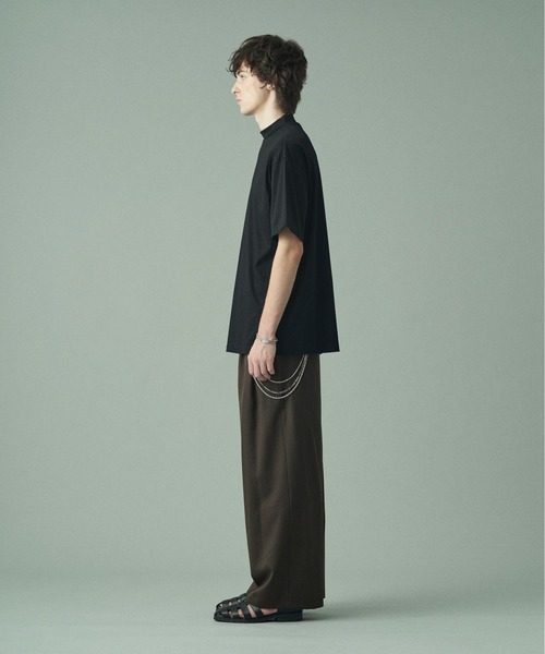 Juha(ユハ)の「SUPERIOR PIMA COTTON MOCK-NECK TEE(Tシャツ/カットソー・メンズ・ブラック/ホワイト/グレー・3/4)」の11枚目の写真