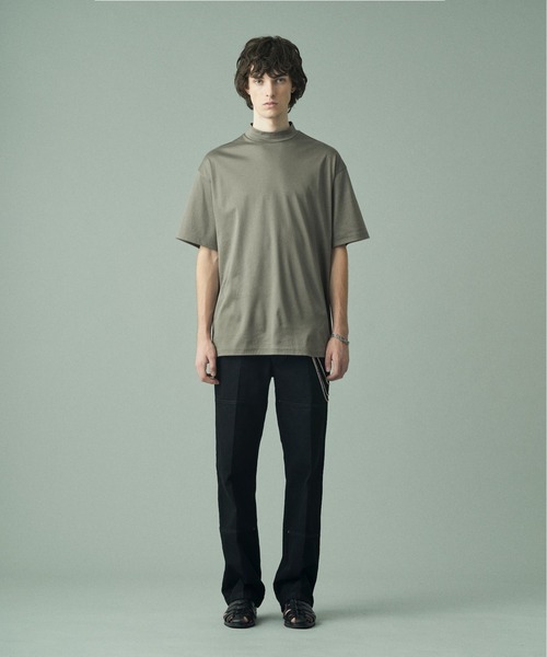 Juha(ユハ)の「SUPERIOR PIMA COTTON MOCK-NECK TEE(Tシャツ/カットソー・メンズ・ブラック/ホワイト/グレー・3/4)」の9枚目の写真