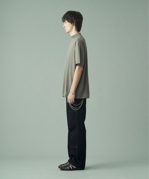 Juha(ユハ)の「SUPERIOR PIMA COTTON MOCK-NECK TEE(Tシャツ/カットソー・メンズ・ブラック/ホワイト/グレー・3/4)」の15枚目の写真
