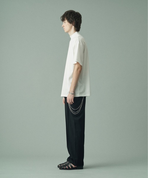 Juha(ユハ)の「SUPERIOR PIMA COTTON MOCK-NECK TEE(Tシャツ/カットソー・メンズ・ブラック/ホワイト/グレー・3/4)」の5枚目の写真