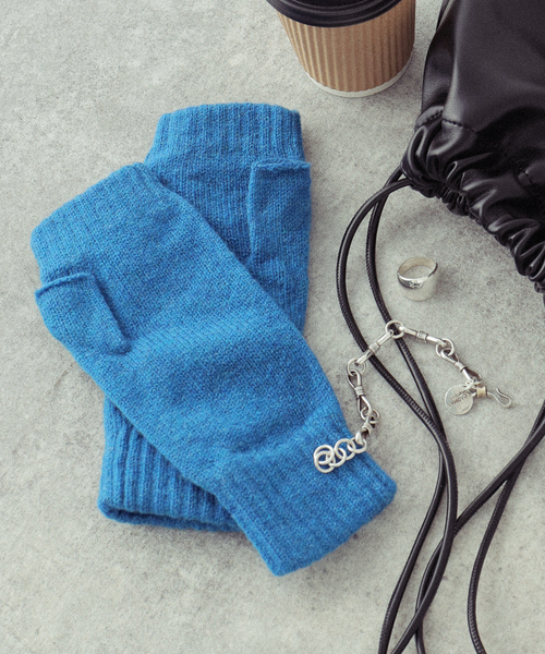 TWEED MILL(ツイードミル)の「【TWEEDMILL/ツイードミル】FINGERLESS MITTS:手袋(手袋・レディース・ブラック/ライトグレー/ベージュ/ブルー/オレンジ・FREE)」の4枚目の写真