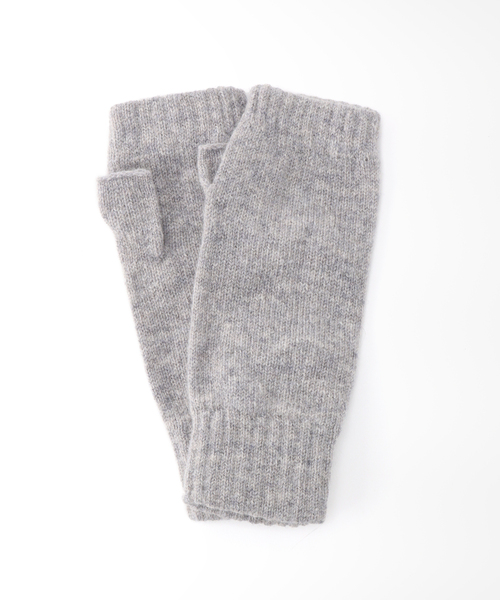TWEED MILL(ツイードミル)の「【TWEEDMILL/ツイードミル】FINGERLESS MITTS:手袋(手袋・レディース・ブラック/ライトグレー/ベージュ/ブルー/オレンジ・FREE)」の6枚目の写真