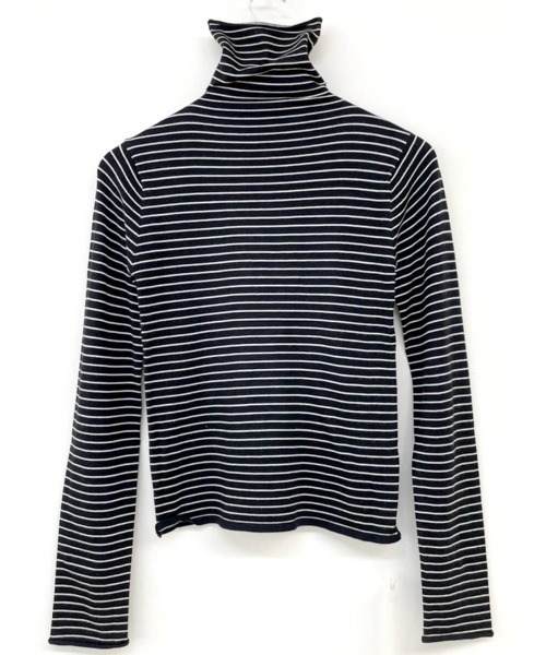 HEILIS(ヘイリス)の「ハイネックボーダーニットプルオーバー / ハイネックニット ボーダーニット タートルネック ニット 秋服 冬服 長袖(ニット/セーター・レディース・ブラック/アイボリー・FREE)」の17枚目の写真