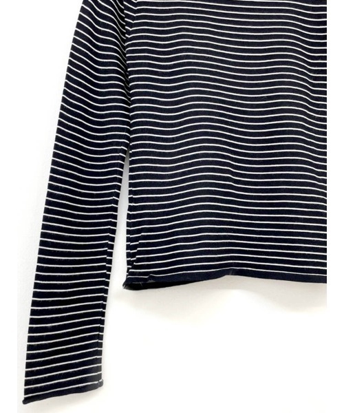 HEILIS(ヘイリス)の「ハイネックボーダーニットプルオーバー / ハイネックニット ボーダーニット タートルネック ニット 秋服 冬服 長袖(ニット/セーター・レディース・ブラック/アイボリー・FREE)」の18枚目の写真
