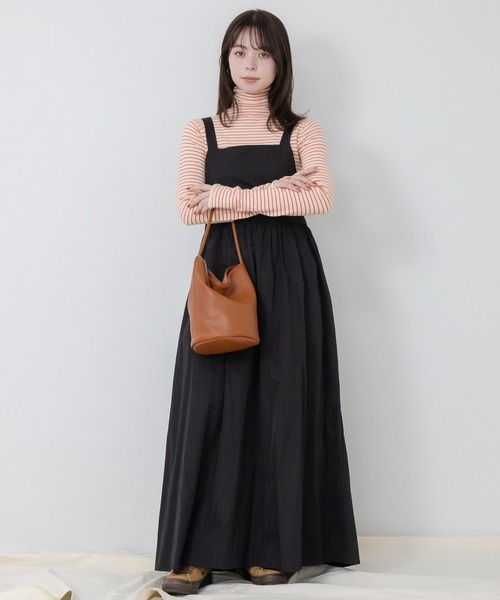HEILIS(ヘイリス)の「ハイネックボーダーニットプルオーバー / ハイネックニット ボーダーニット タートルネック ニット 秋服 冬服 長袖(ニット/セーター・レディース・ブラック/アイボリー・FREE)」の22枚目の写真