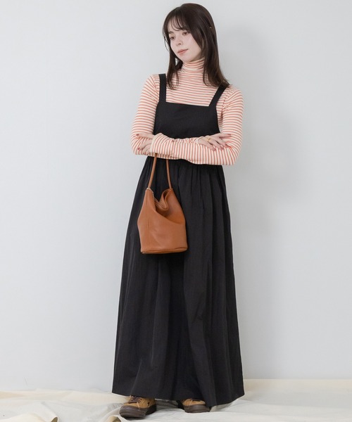 HEILIS(ヘイリス)の「ハイネックボーダーニットプルオーバー / ハイネックニット ボーダーニット タートルネック ニット 秋服 冬服 長袖(ニット/セーター・レディース・ブラック/アイボリー・FREE)」の21枚目の写真