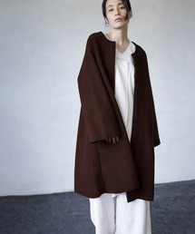 ボンディングノーカラーコート