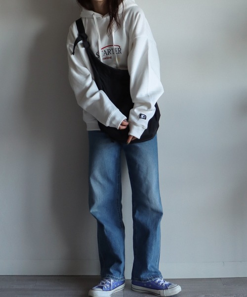 STARTER（スターター）の「STARTER/スターター　カラーグラフィック裏起毛スウェットプルオーバーパーカー（パーカー・レディース・ホワイト/ブラック/グレー/グレー系その他/オートミール/ホワイト系その他/ブラック系その他/ホワイト系その他2/アイボリー系・M/L）」の13枚目の写真