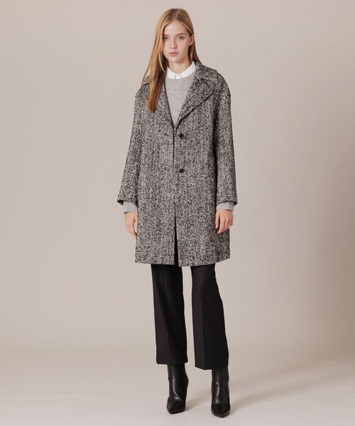 MACKINTOSH LONDON(マッキントッシュ ロンドン)の「【DURRIS/デュリス】ウールツイードコート(その他アウター・レディース・ブラック・38)」の9枚目の写真