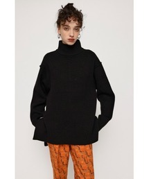 SLY | OVER SIZE TURTLE TOPS オーバーサイズ タートルネック ニット トップス プルオーバー ハイネック(ニット/セーター)