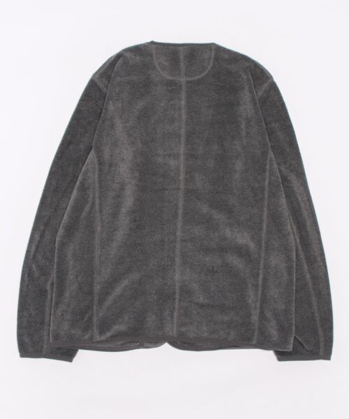 GEVACO（ゲバコ）の「【GEVACO/ゲバコ】両面起毛マイクロフリースノーカラージャケット（ノーカラージャケット・メンズ・ライトグレー/チャコールグレー/カーキ・42/44/40）」の5枚目の写真