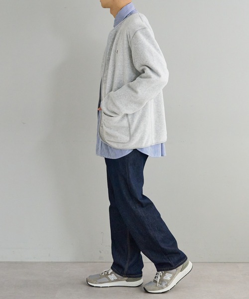 GEVACO（ゲバコ）の「【GEVACO/ゲバコ】両面起毛マイクロフリースノーカラージャケット（ノーカラージャケット・メンズ・ライトグレー/チャコールグレー/カーキ・42/44/40）」の17枚目の写真