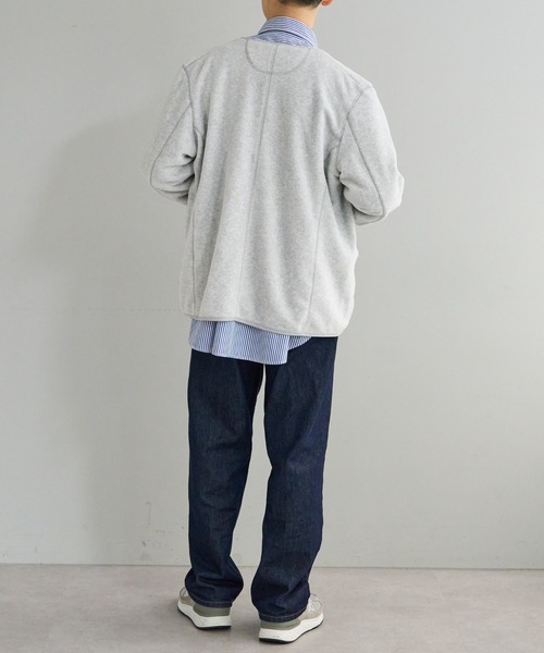 GEVACO（ゲバコ）の「【GEVACO/ゲバコ】両面起毛マイクロフリースノーカラージャケット（ノーカラージャケット・メンズ・ライトグレー/チャコールグレー/カーキ・42/44/40）」の18枚目の写真