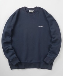 【Carhartt/カーハート】ワンポイント ブランドロゴ刺繍 スウェット/CARHARTT SCRIPT EMBROIDERY SWEAT/裏起毛