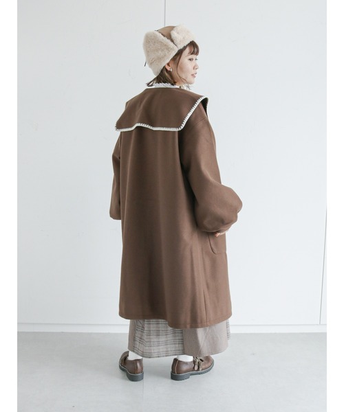 ehka sopo（エヘカソポ）の「ブランケット刺繍ビッグカラーコート
