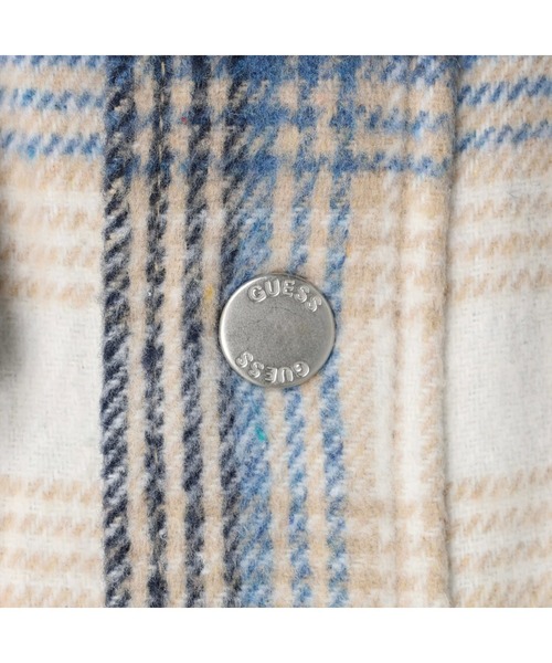 Guess（ゲス）の「Tartan Checked Shirt jacket（ブルゾン・メンズ・グリーン/ブルー・SMALL/MEDIUM/LARGE/X-LARGE）」の6枚目の写真