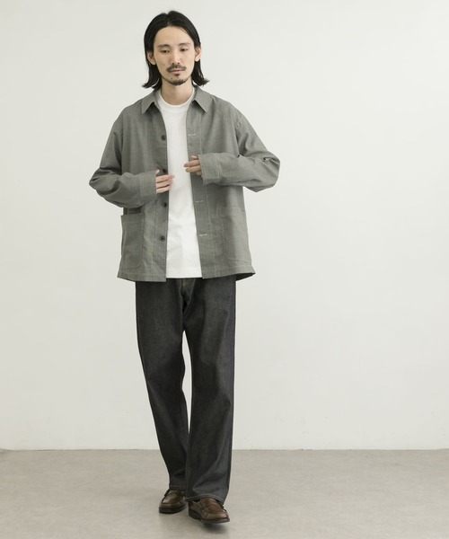 WORK NOT WORK URBAN RESEARCH（ワークノットワークアーバンリサーチ）の「WORK NOT WORK　Dobby Work Jacket（その他アウター・メンズ・ブラック/グレー・MEDIUM/LARGE）」の3枚目の写真