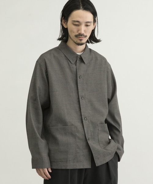 WORK NOT WORK URBAN RESEARCH（ワークノットワークアーバンリサーチ）の「WORK NOT WORK　Dobby Work Jacket（その他アウター・メンズ・ブラック/グレー・MEDIUM/LARGE）」の4枚目の写真