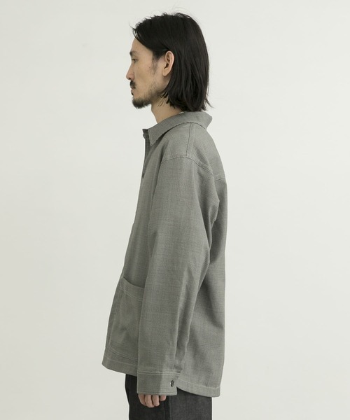 WORK NOT WORK URBAN RESEARCH（ワークノットワークアーバンリサーチ）の「WORK NOT WORK　Dobby Work Jacket（その他アウター・メンズ・ブラック/グレー・MEDIUM/LARGE）」の9枚目の写真