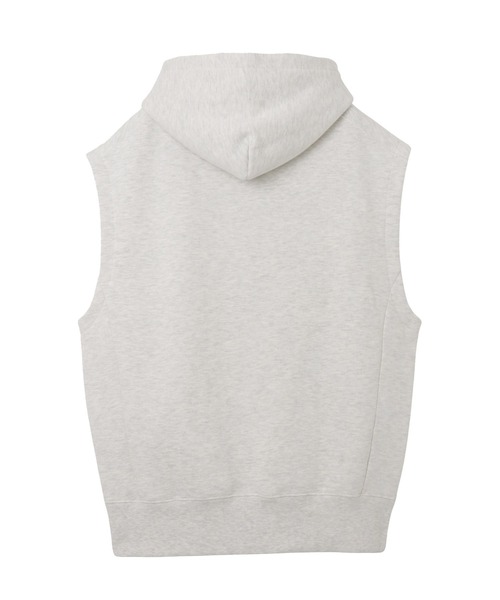 andme（アンドミー）の「裏起毛スウェットパーカーベスト（パーカー・レディース・ブルー/ブラック/ブラウン/オートミール・FREE）」の5枚目の写真