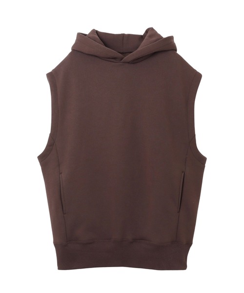 andme（アンドミー）の「裏起毛スウェットパーカーベスト（パーカー・レディース・ブルー/ブラック/ブラウン/オートミール・FREE）」の17枚目の写真