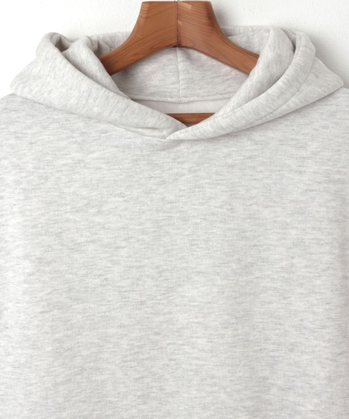 andme（アンドミー）の「裏起毛スウェットパーカーベスト（パーカー・レディース・ブルー/ブラック/ブラウン/オートミール・FREE）」の6枚目の写真