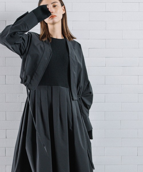 MARECHAL TERRE(マルシャルテル)の「シャツブルゾン(ブルゾン・レディース・ブラック/セージグリーン/ネイビー/キャメル・MEDIUM)」の2枚目の写真