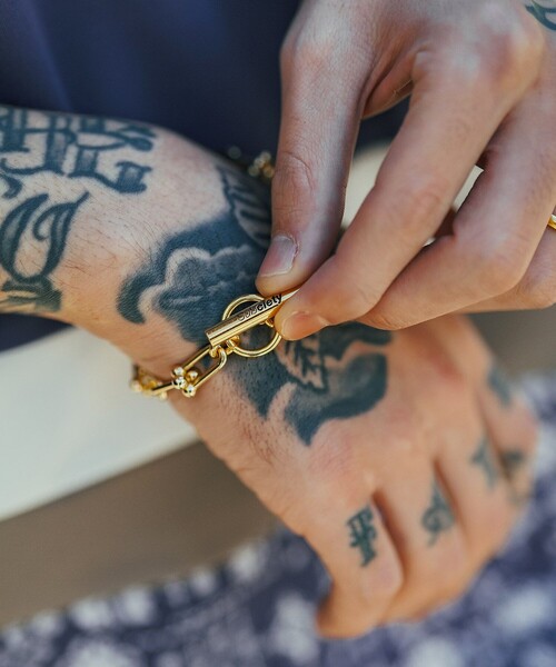 Subciety(サブサエティ)の「LINK CHAIN BRACELET(ブレスレット・メンズ・シルバー/ゴールド・FREE)」の6枚目の写真