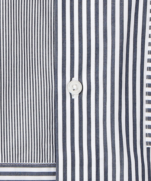 COMME CA ISM（コムサイズム）の「ロンドンストライプ コンビシャツ（シャツ/ブラウス・メンズ・ベージュ/ネイビー・SMALL/MEDIUM/LARGE）」の16枚目の写真