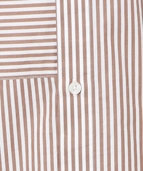 COMME CA ISM（コムサイズム）の「ロンドンストライプ コンビシャツ（シャツ/ブラウス・メンズ・ベージュ/ネイビー・SMALL/MEDIUM/LARGE）」の17枚目の写真