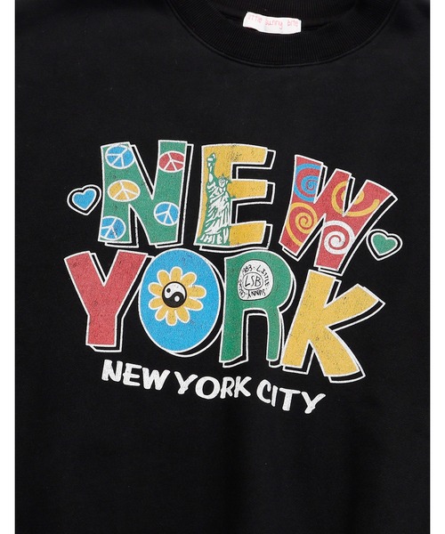 Little sunny bite（リトルサニーバイト）の「New york vintage sweat top（スウェット・レディース・ブラック/カーキ/ホワイト・SMALL/MEDIUM）」の5枚目の写真