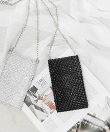 minia | ラインストーンメッシュミニショルダー(ショルダーバッグ)