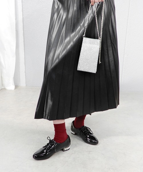 minia（ミニア）の「ラインストーンメッシュミニショルダー（ショルダーバッグ・レディース・ブラック/シルバー・FREE）」の6枚目の写真