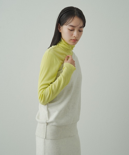 earthy(アーシー)の「earthy_ワンショルニット(ニット/セーター・レディース・オフホワイト/グレー・FREE)」の10枚目の写真