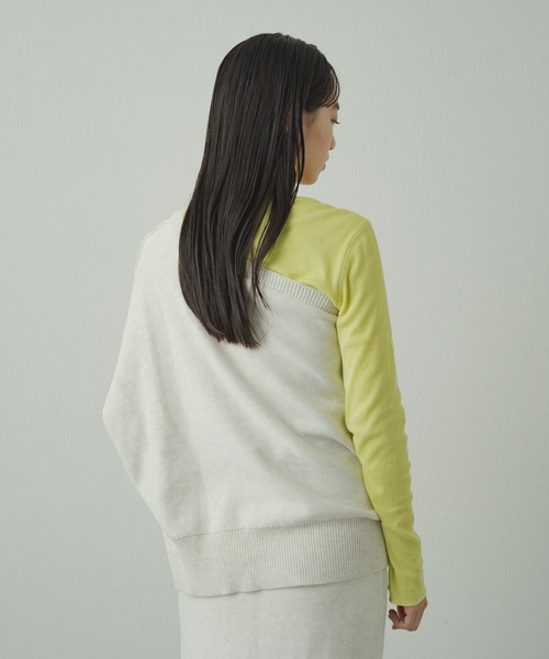 earthy(アーシー)の「earthy_ワンショルニット(ニット/セーター・レディース・オフホワイト/グレー・FREE)」の12枚目の写真