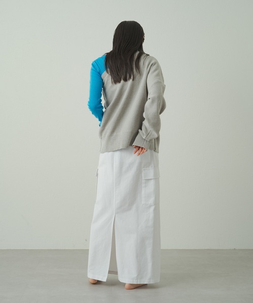 earthy(アーシー)の「earthy_ワンショルニット(ニット/セーター・レディース・オフホワイト/グレー・FREE)」の17枚目の写真