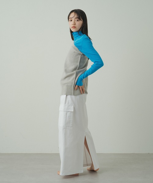 earthy(アーシー)の「earthy_ワンショルニット(ニット/セーター・レディース・オフホワイト/グレー・FREE)」の20枚目の写真