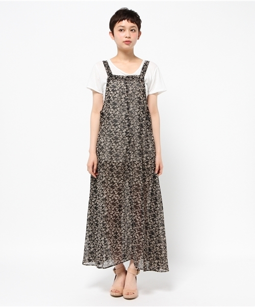 Kastane（カスタネ）の「【Kastane】柄シフォンマキシワンピース（ワンピース・レディース・ブラック・FREE）」の6枚目の写真