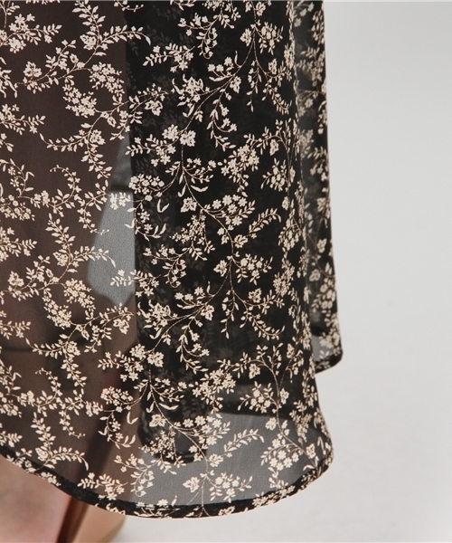 Kastane（カスタネ）の「【Kastane】柄シフォンマキシワンピース（ワンピース・レディース・ブラック・FREE）」の3枚目の写真